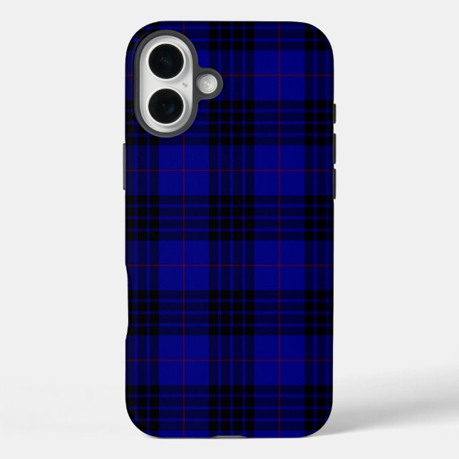 MacKay tartan blue black plaid Case-Mate iPhone Case (Back)