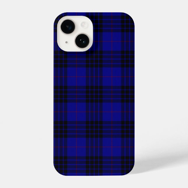 MacKay tartan blue black plaid iPhone Case (Back)