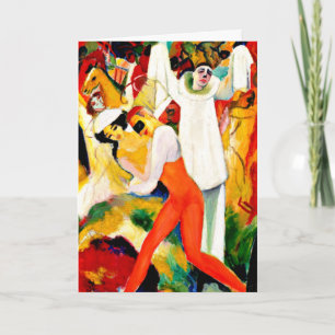 Macke - Pierrot with Dancing Couple Card