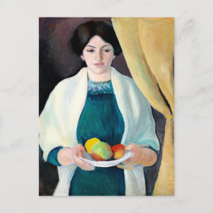 Macke - Portrait of the Artist's Wife, Postcard
