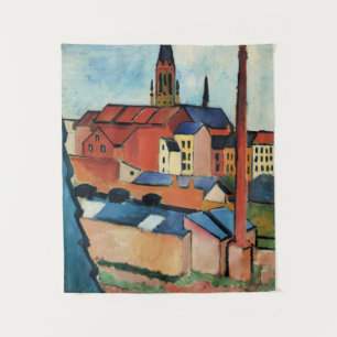 Macke - St. Mary's with Houses and Chimney (Bonn) Tapestry