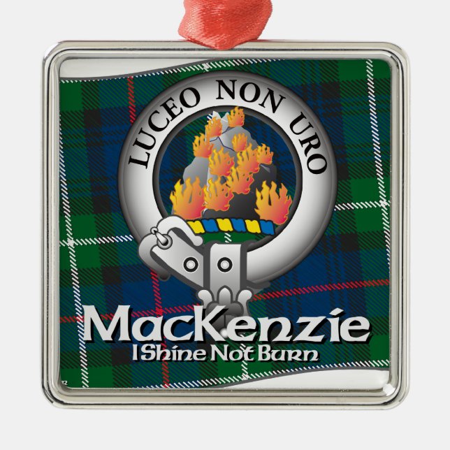 Mackenzie Clan Metal Tree Decoration (Front)