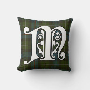 MacKenzie Clan Tartan Monogram Cushion