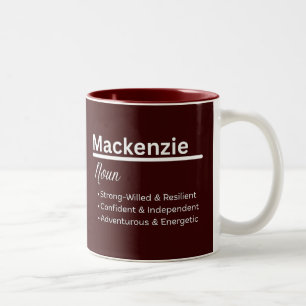 Mackenzie Girl Personalized Name Mug