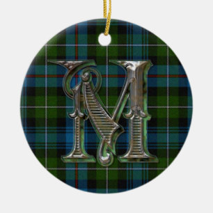 MacKenzie Plaid Monogram ornament