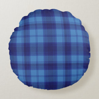 mackenzie purple tartan  christmas Scottish Scotla Round Cushion