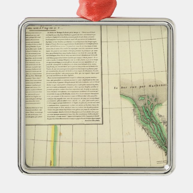 Mackenzie River, Yukon Metal Tree Decoration (Front)