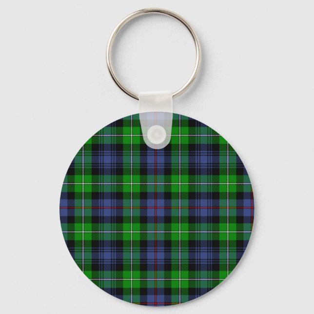 MacKenzie Tartan (aka Seaforth Highlanders Tartan) Key Ring (Front)
