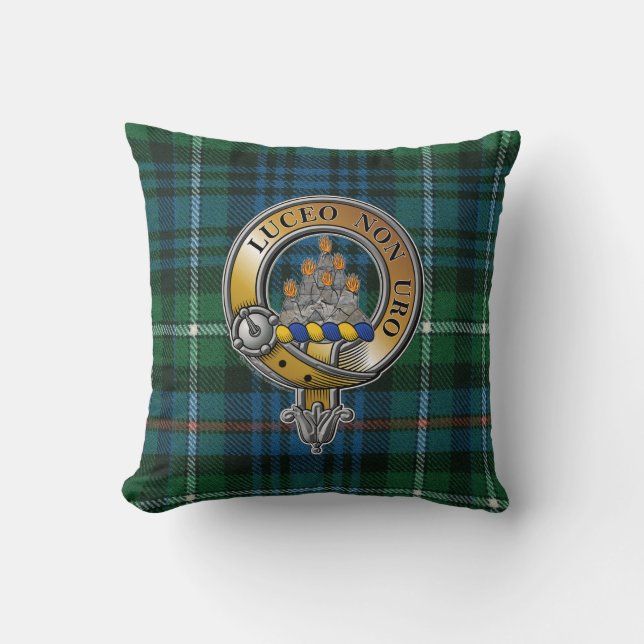 MacKenzie Tartan & Badge Cushion (Front)