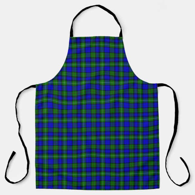 MacKenzie tartan blue green plaid Apron (Front)