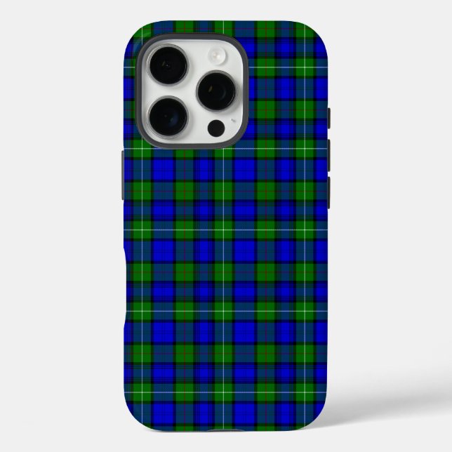 MacKenzie tartan blue green plaid Case-Mate iPhone Case (Back)