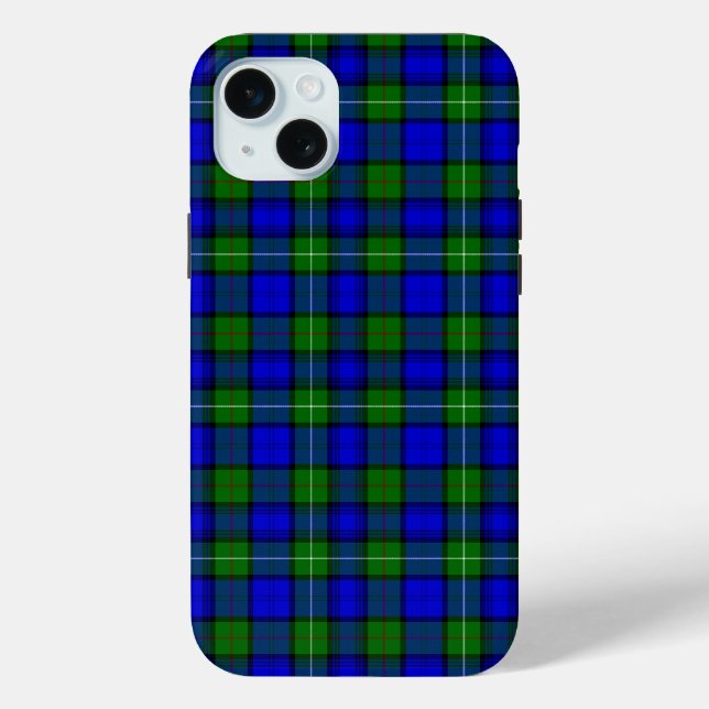 MacKenzie tartan blue green plaid Case-Mate iPhone Case (Back)