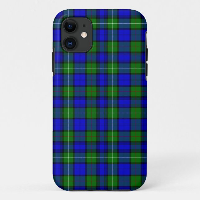 MacKenzie tartan blue green plaid Case-Mate iPhone Case (Back)