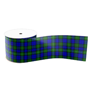MacKenzie tartan blue green plaid Grosgrain Ribbon