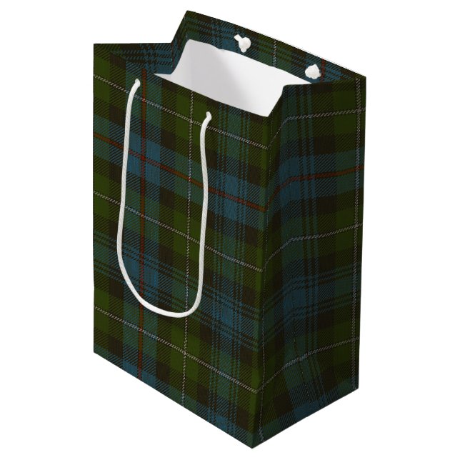 MacKenzie Tartan Medium Gift Bag (Front Angled)