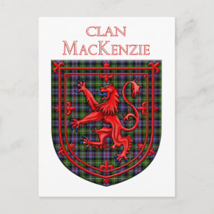 MacKenzie Tartan Scottish Plaid Lion Rampant Postcard