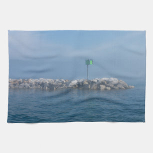 Mackinac Breakwater Tea Towel