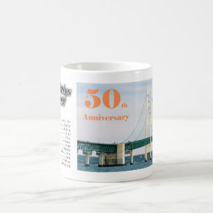 Mackinac Bridge 50th Anniversary Coffee Mug