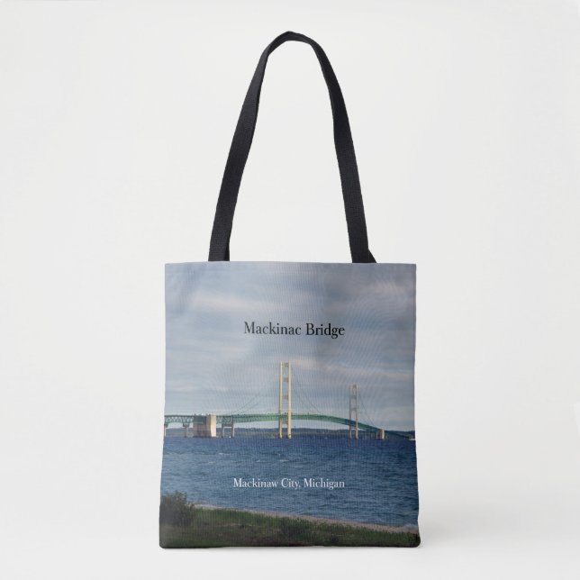Mackinac Bridge all over tote bag (Front)