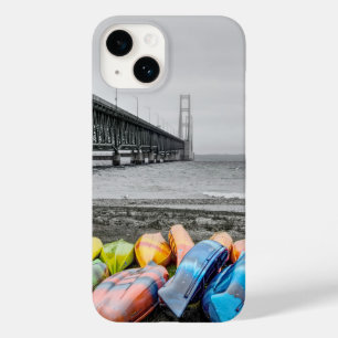 Mackinac Bridge and Canoes Select Colour Case-Mate iPhone 14 Case