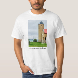 Mackinac Bridge and Lighthouse T-Shirt