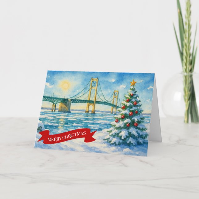 Mackinac Bridge Christmas Card (Front)