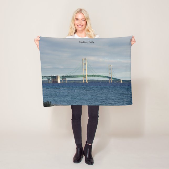 Mackinac Bridge fleece blanket (In Situ)