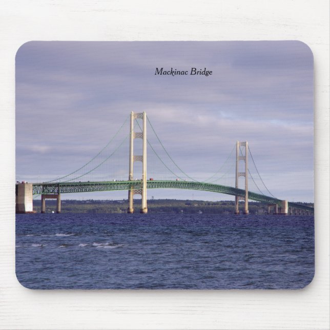 Mackinac Bridge from Mackinaw City mousepad (Front)