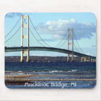 Mackinac-Bridge-in-fall, Mackinac Bridge, MI Mouse Pad