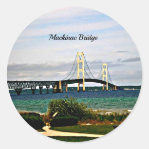 Mackinac Bridge, Mackinac Island Classic Round Sticker