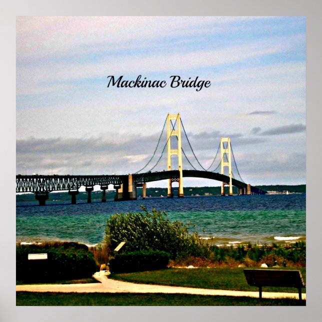 Mackinac Bridge, Mackinac Island, Poster (Front)