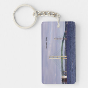 Mackinac Bridge Mackinaw City rectangle Key Ring