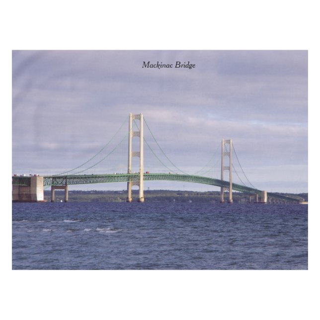 Mackinac Bridge Mackinaw City table cloth (Front (Horizontal))