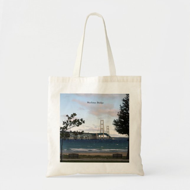 Mackinac Bridge Mackinaw City tote bag (Front)