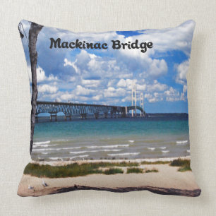 Mackinac Bridge Michigan Cushion