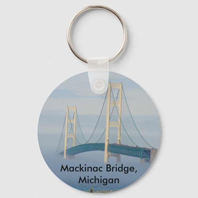 Mackinac Bridge, Michigan Key Ring (Front)