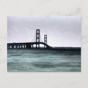 Mackinac Bridge, Michigan Postcard