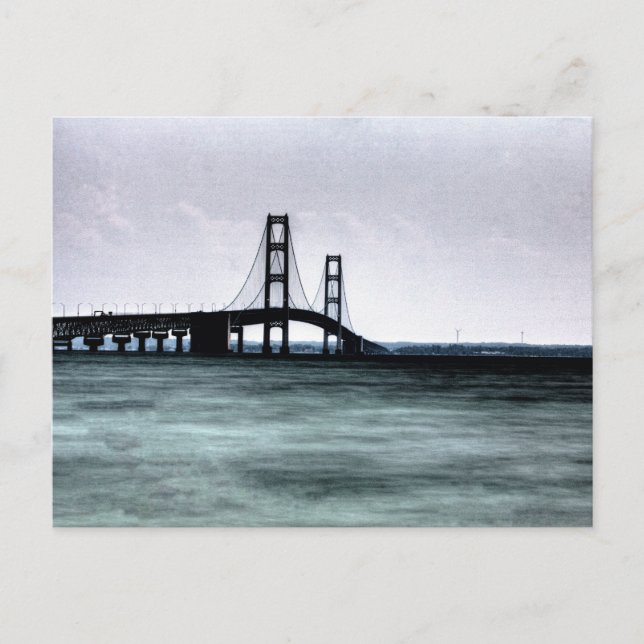 Mackinac Bridge, Michigan Postcard (Front)