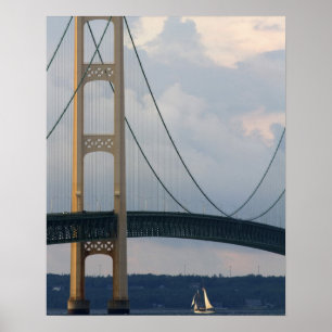 Mackinac Bridge, Michigan, USA Poster