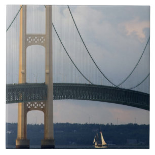 Mackinac Bridge, Michigan, USA Tile