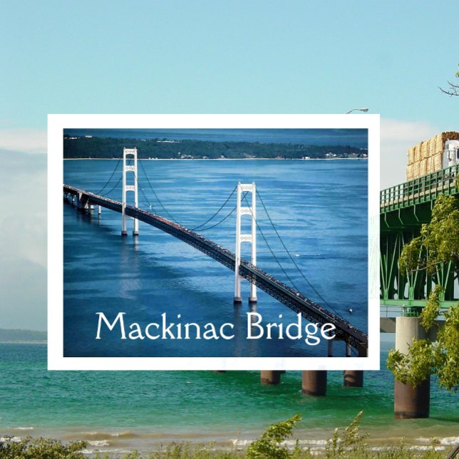 Mackinac Bridge, Mighty Mac, Michigan Postcard (Creator Uploaded)