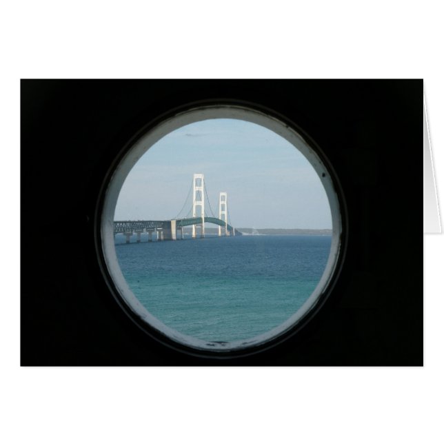 Mackinac Bridge note card (Front Horizontal)