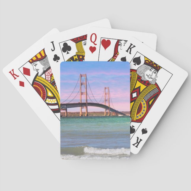 "Mackinac Bridge Playing Cards" Playing Cards (Back)