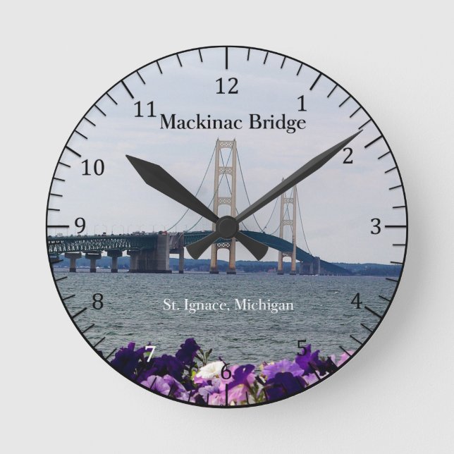 Mackinac Bridge spring St. Ignace clock (Front)