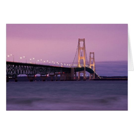 Mackinac Bridge Sunset Card