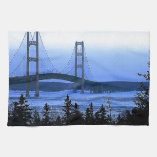 Mackinac Bridge Tea Towel