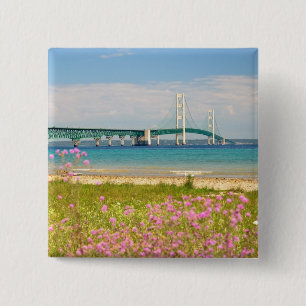 Mackinac Bridge "The Big Mac" 15 Cm Square Badge