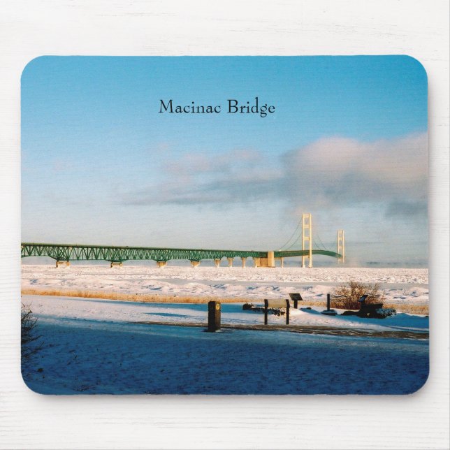 Mackinac Bridge winter mousepad (Front)