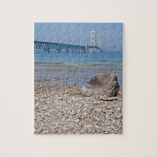 Mackinac Bridge With Rock Puzzle