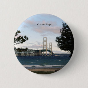 Mackinac Bridge with trees button